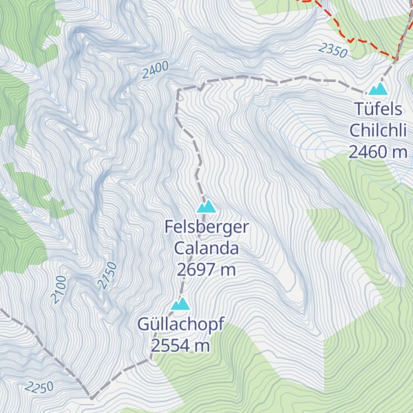 Map of Felsberger Calanda