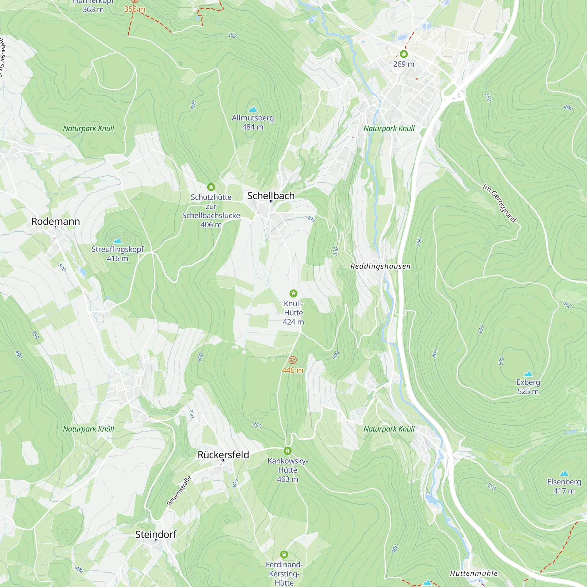 Knüll-Hütte map