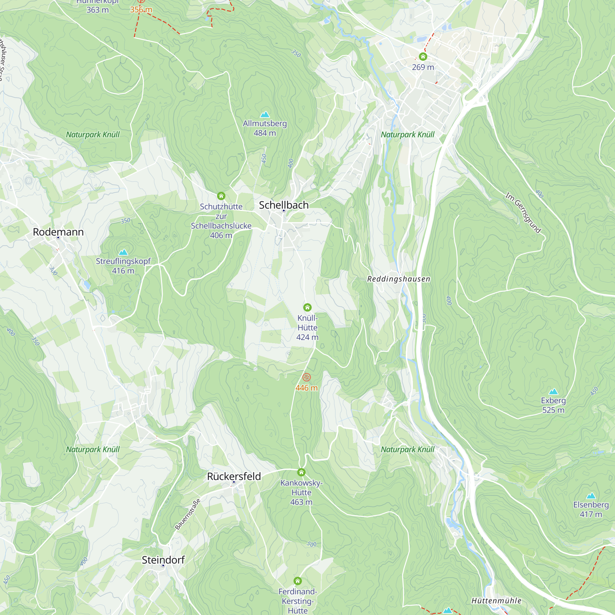 Knüll-Hütte map