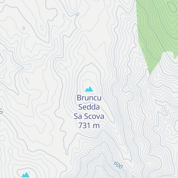 Map of Bruncu Sedda Sa Scova