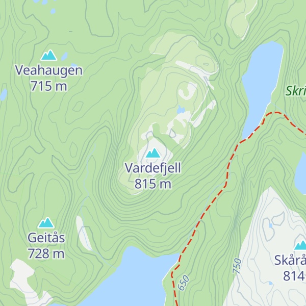 Map of Vardefjell