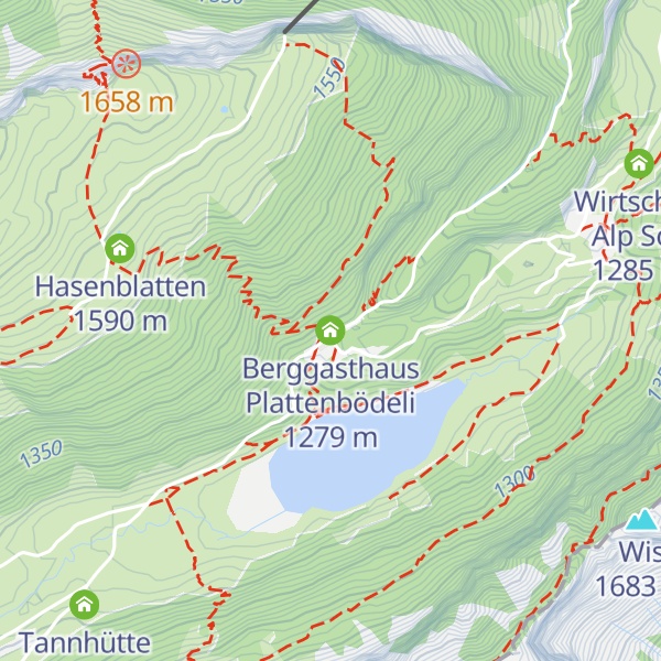 Map of Berggasthaus Plattenbödeli