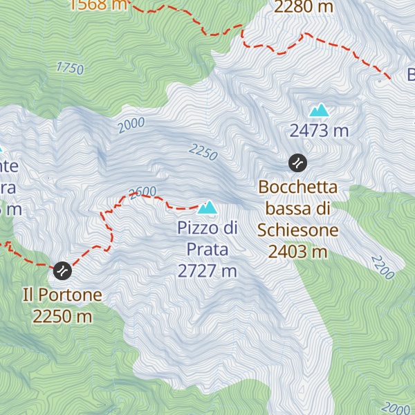 Map of Pizzo di Prata