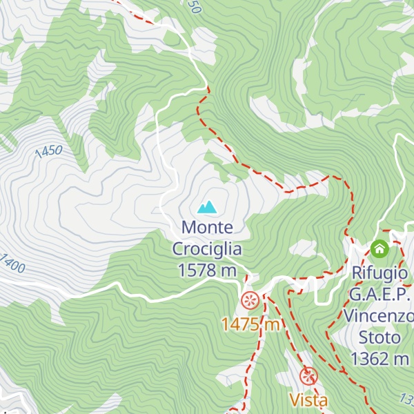 Map of Monte Crociglia