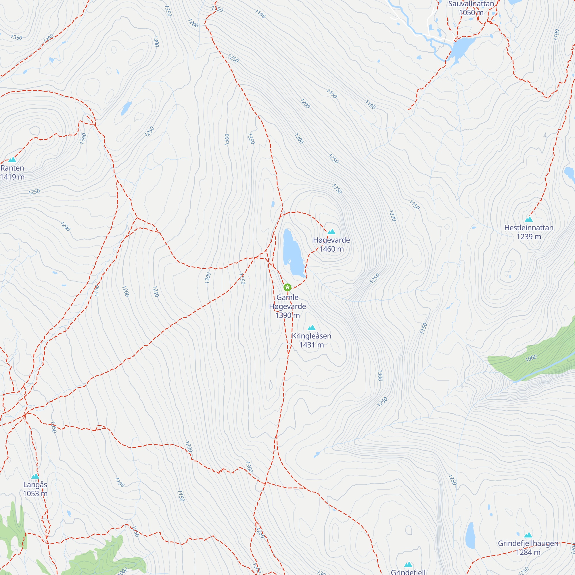 Gamle Høgevarde map