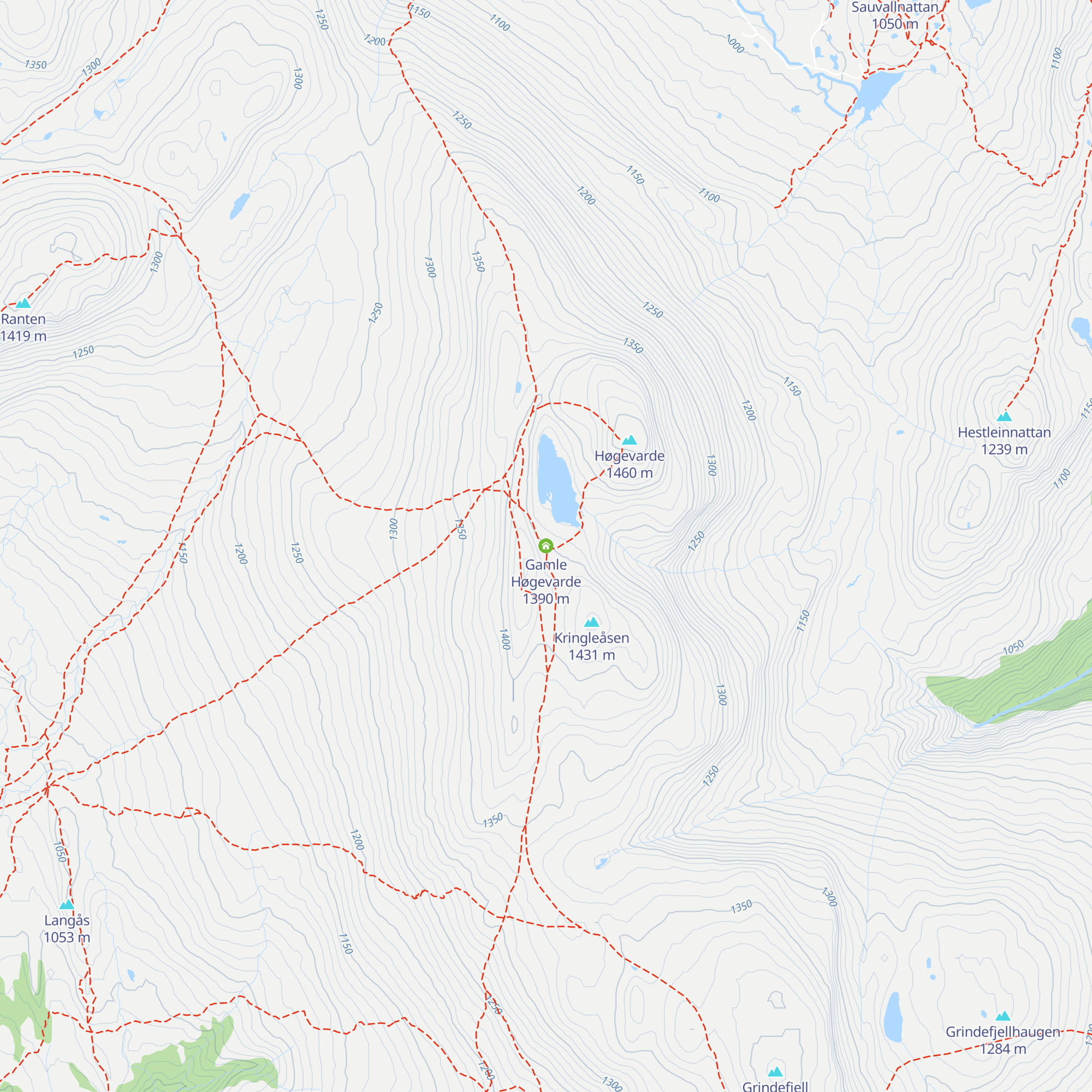 Gamle Høgevarde map