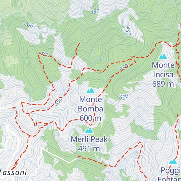 Map of Monte Bomba