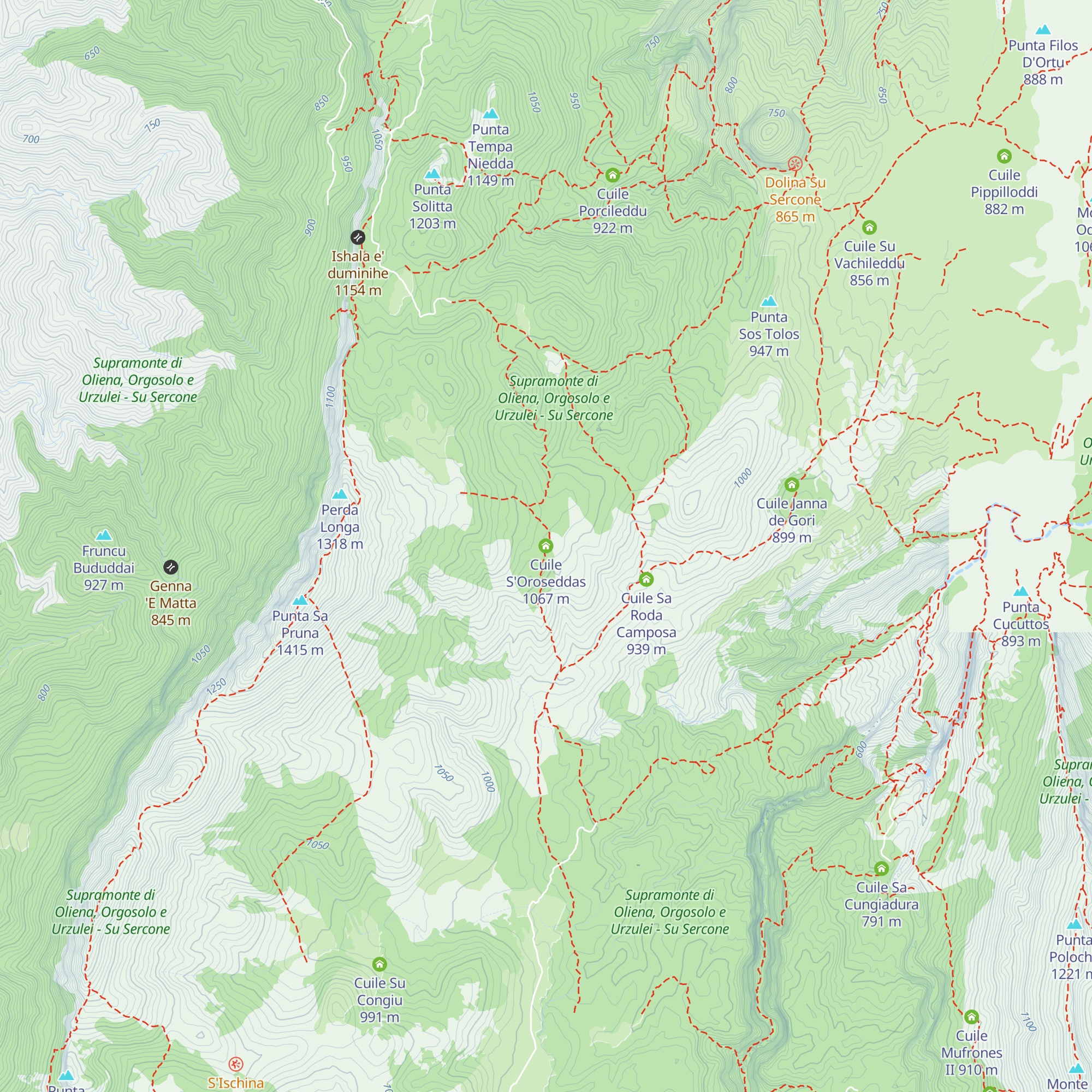 Cuile S'Oroseddas map