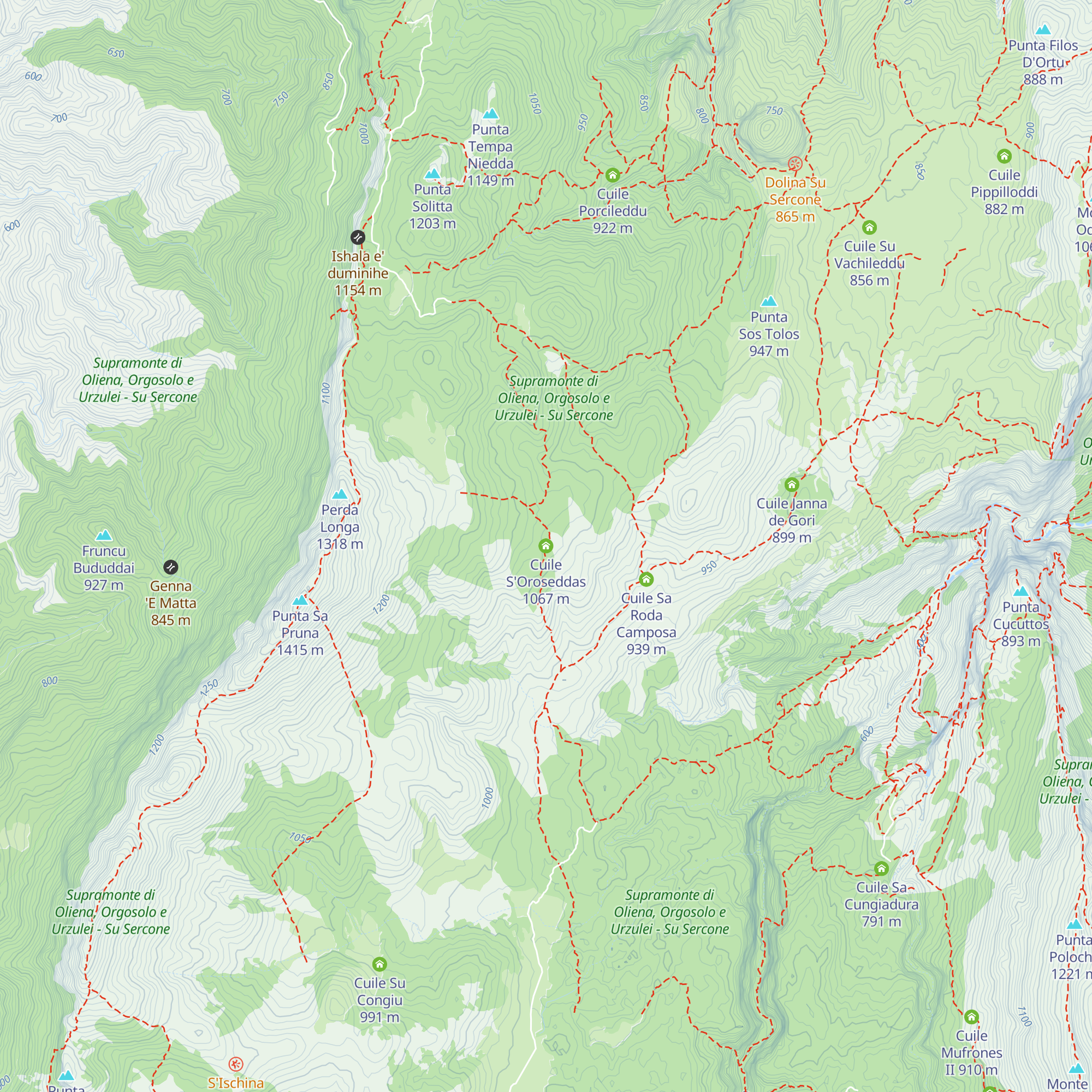 Cuile S'Oroseddas map