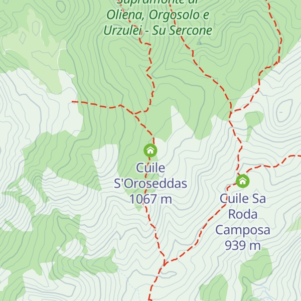 Map of Cuile S'Oroseddas
