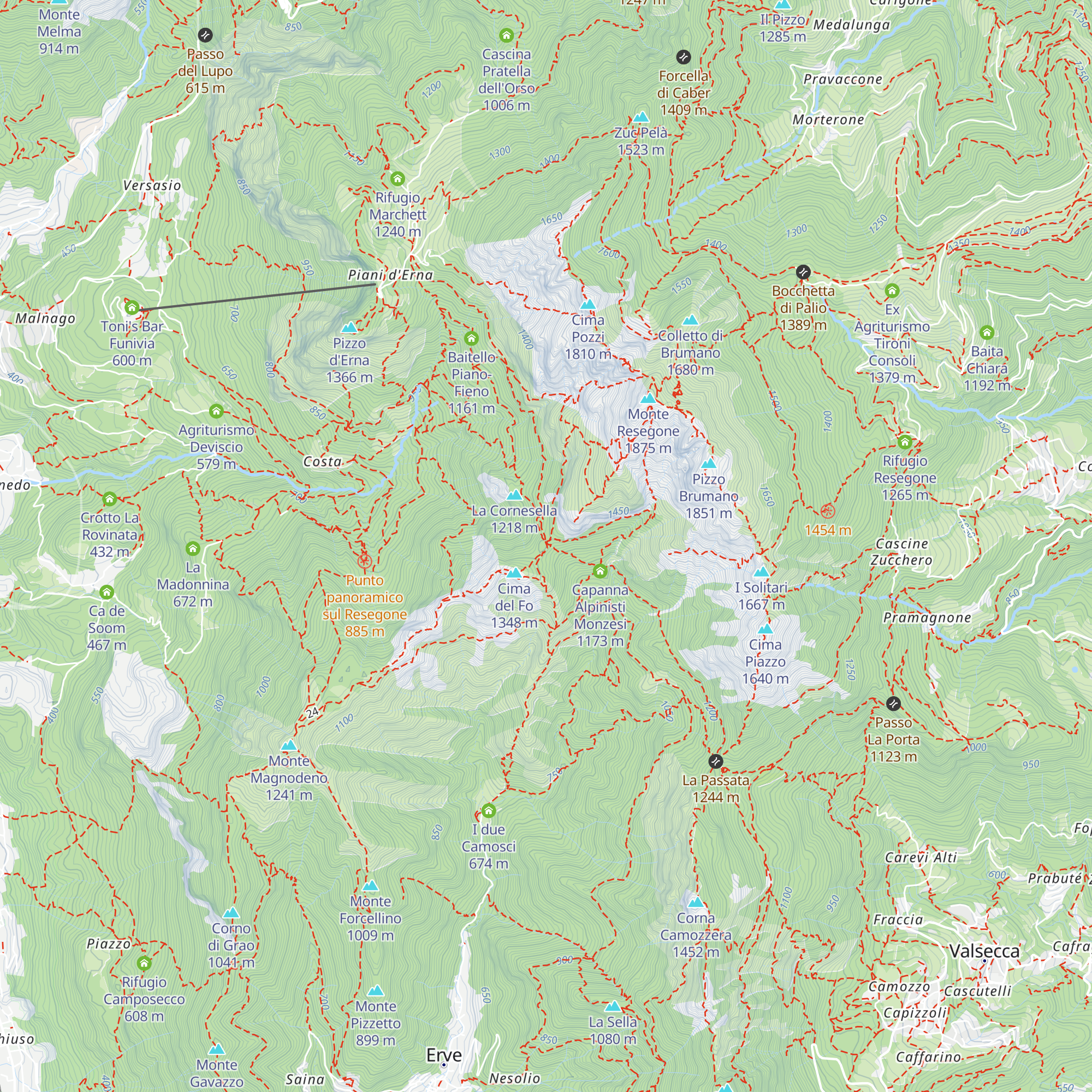 Capanna sociale Giacomo Ghislandi map