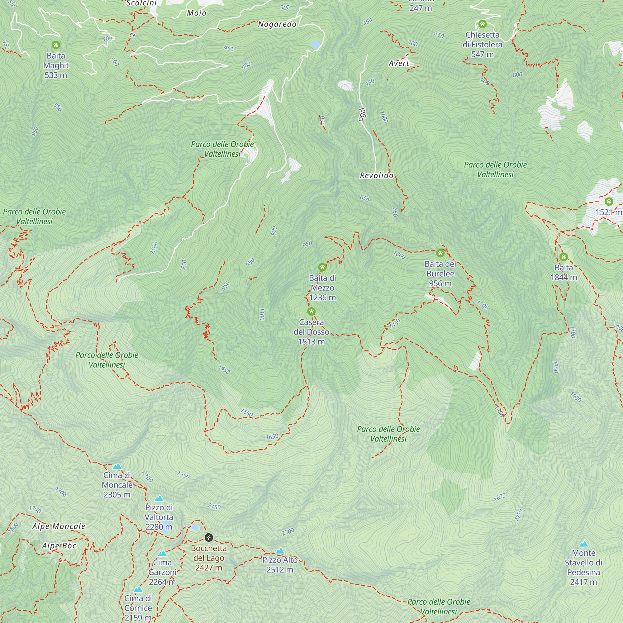 Casera del Dosso map