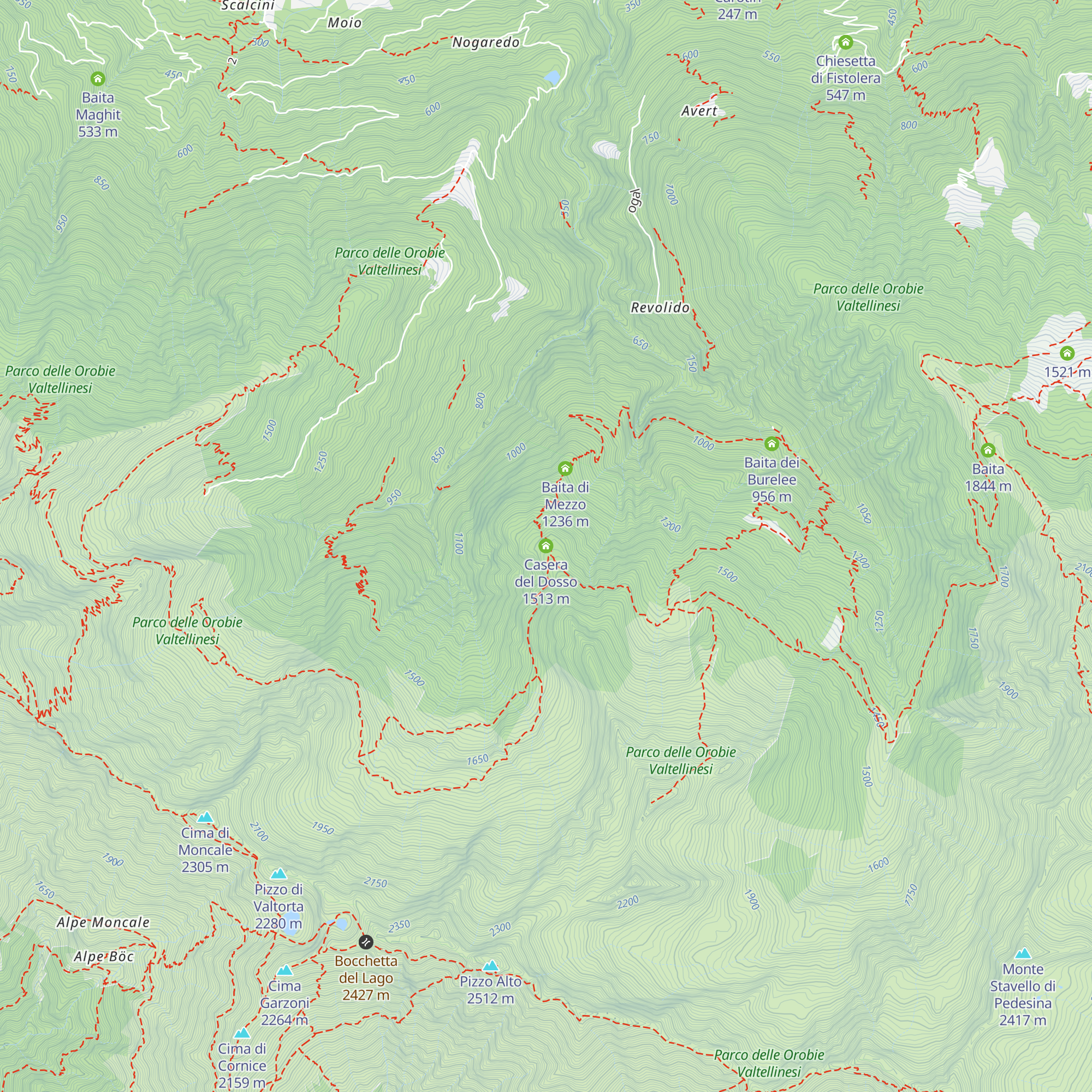 Casera del Dosso map