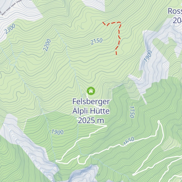 Map of Felsberger Älpli Hütte