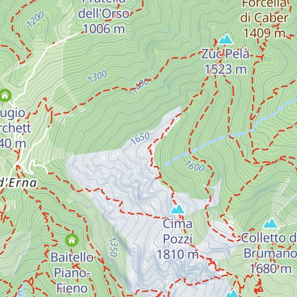 Map of Pizzo Morterone