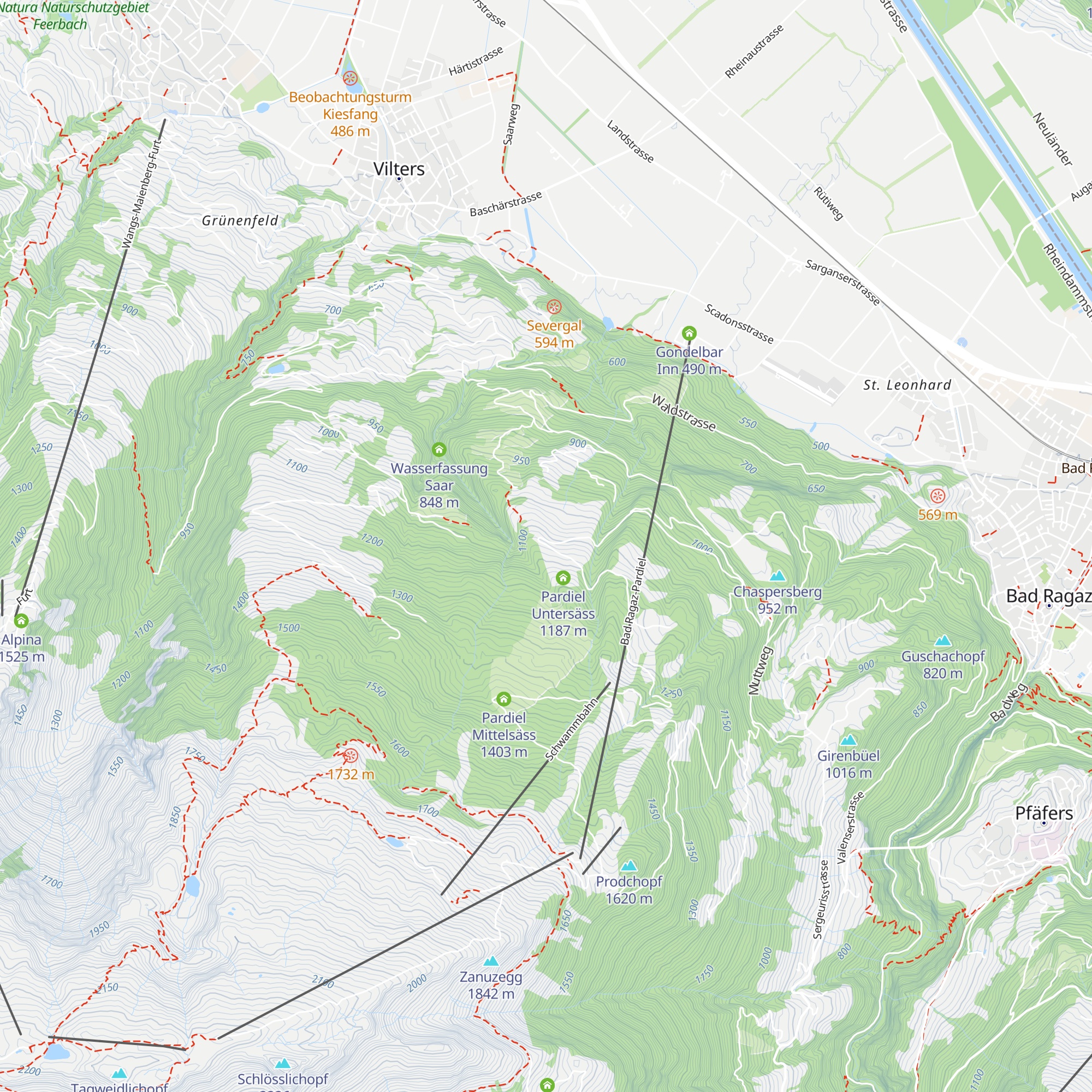 Paradiel Mittelsäss map