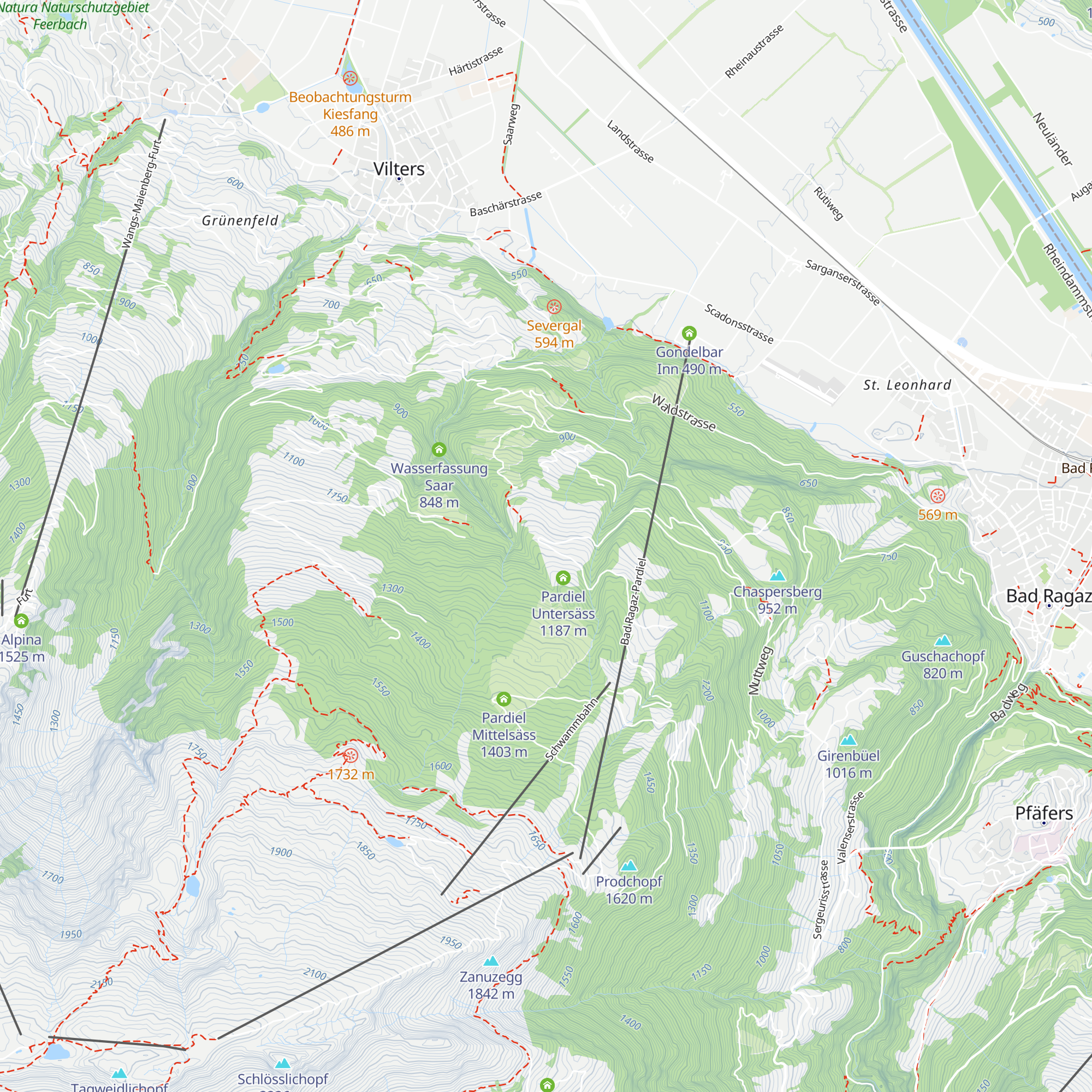 Paradiel Mittelsäss map