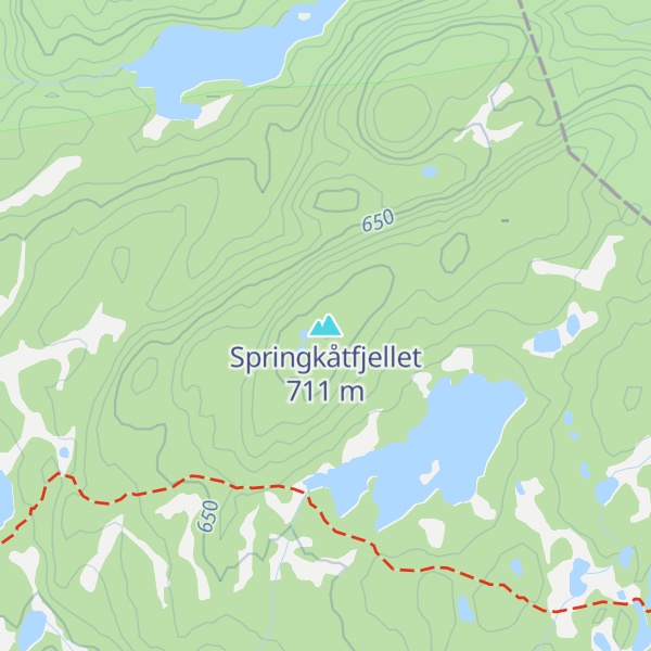 Map of Springkåtfjellet