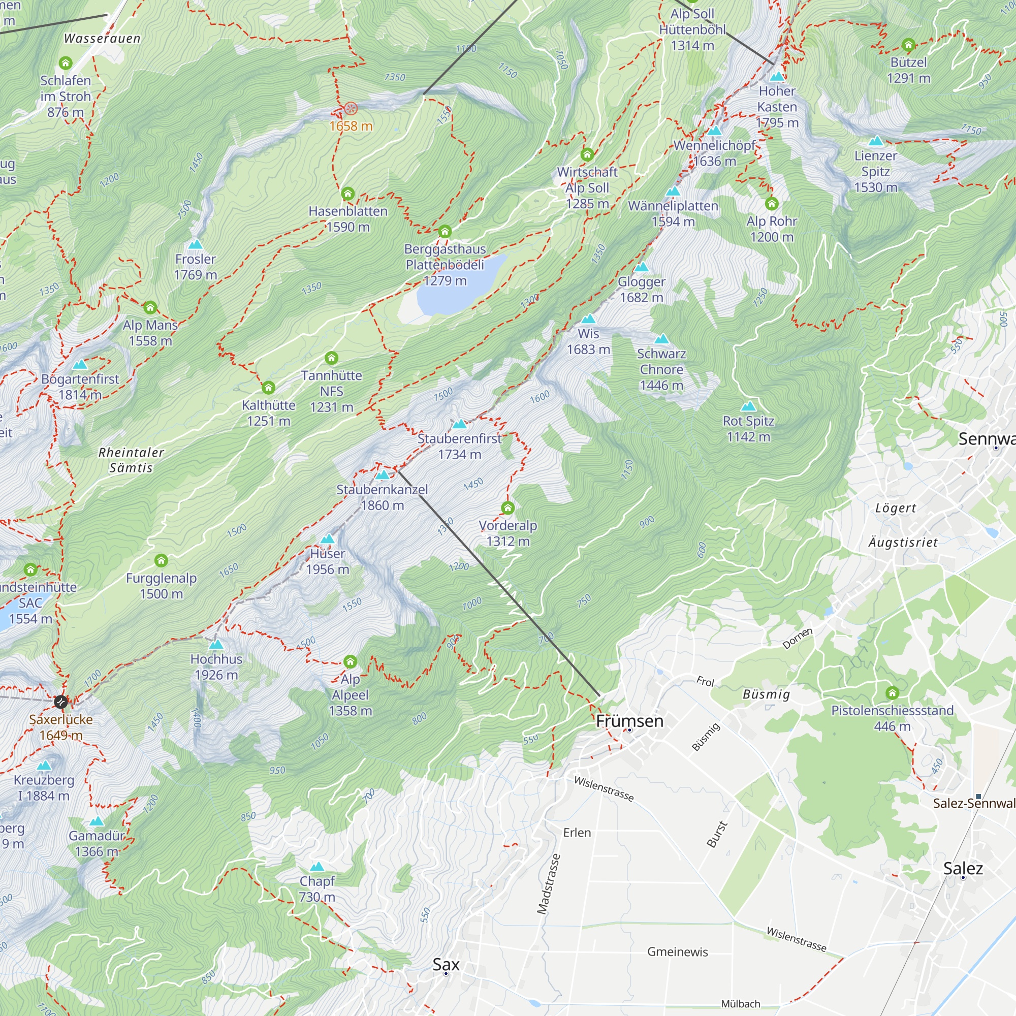 Vorderalp map