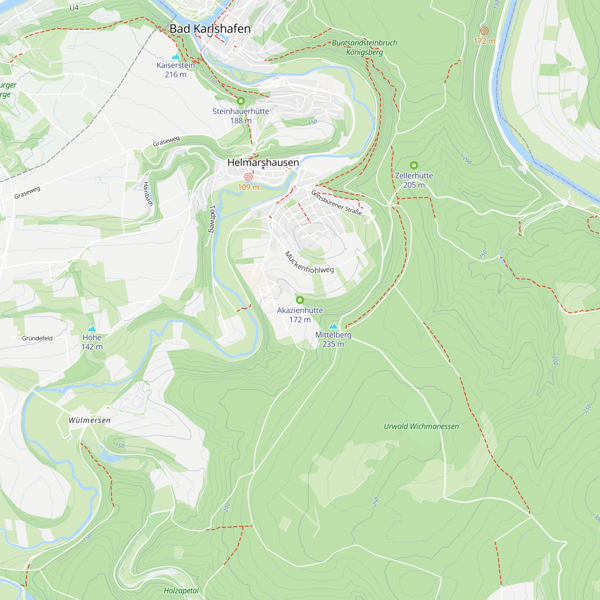 Akazienhütte map