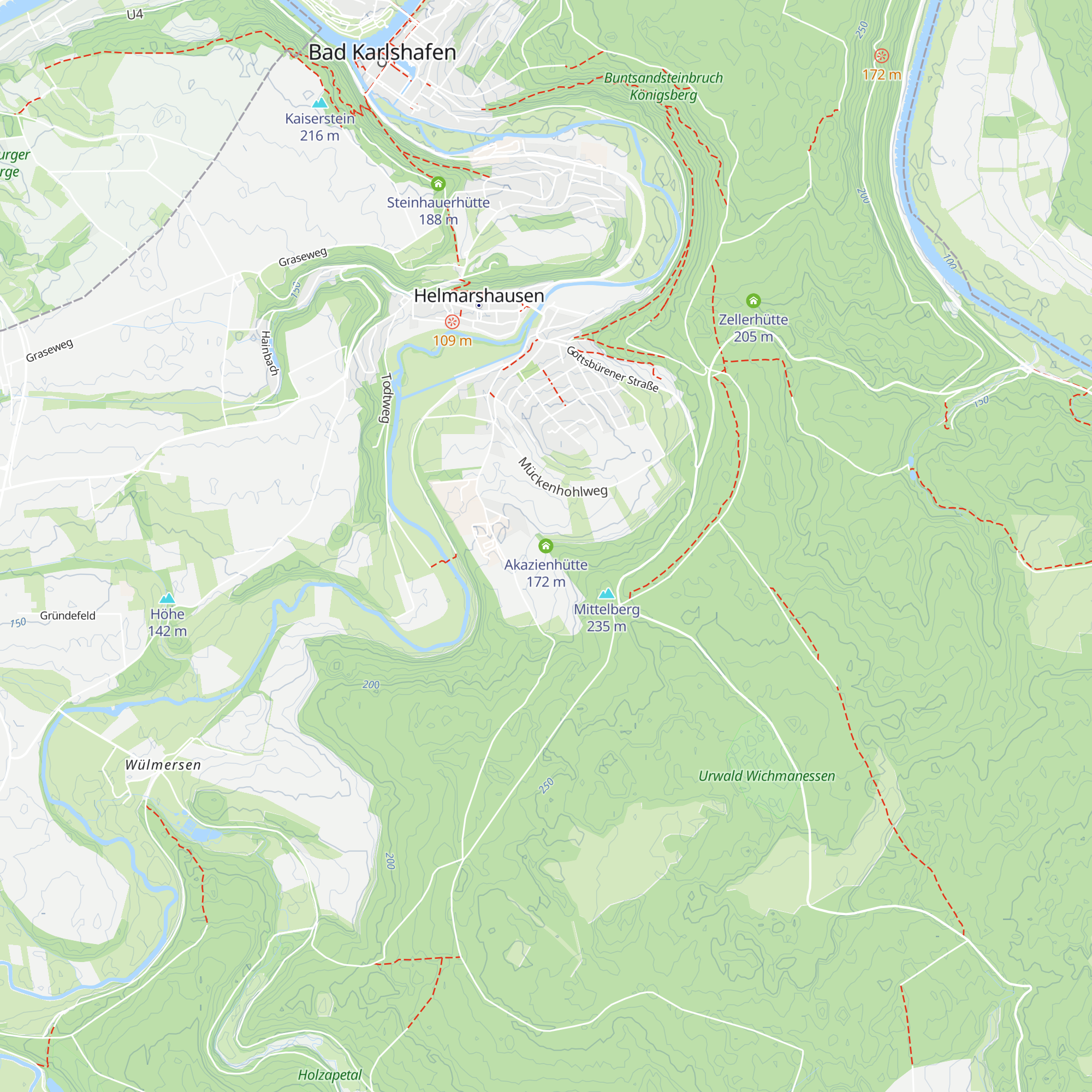 Akazienhütte map