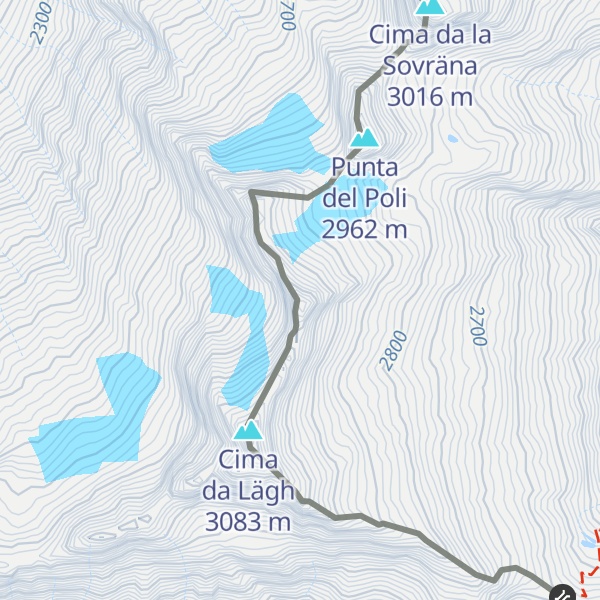 Map of Pizzo Rosso