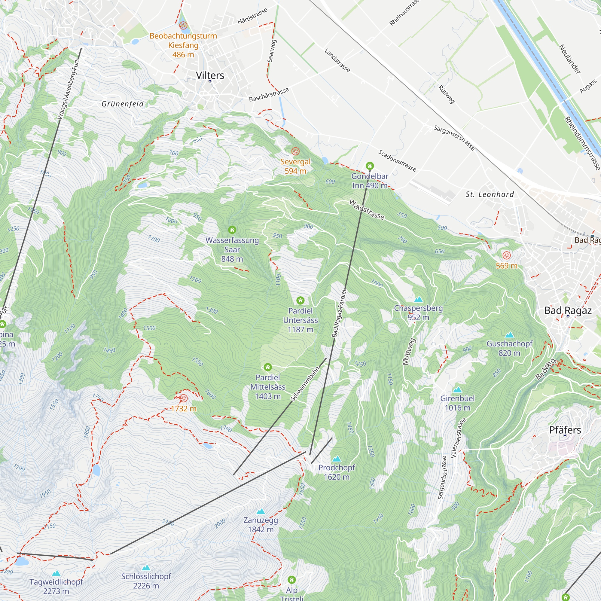 Pardiel Untersäss map