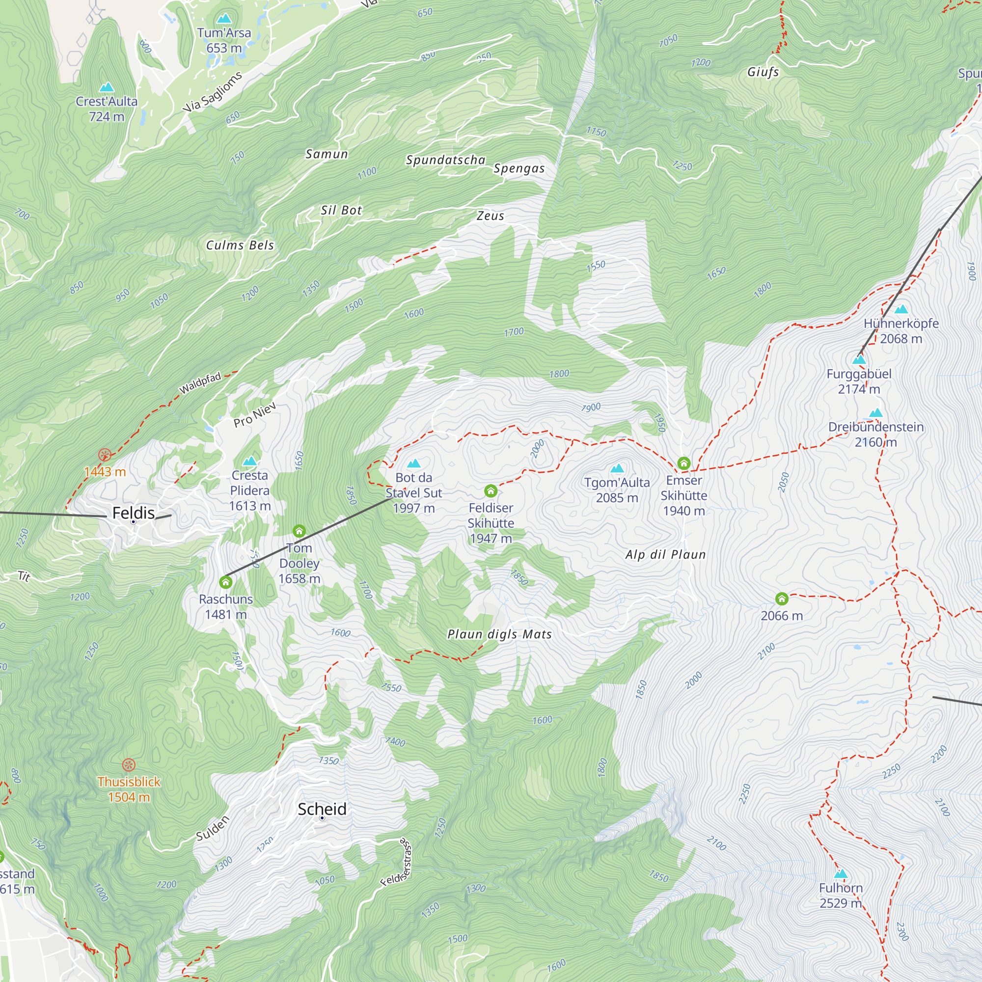 Feldiser Skihütte map