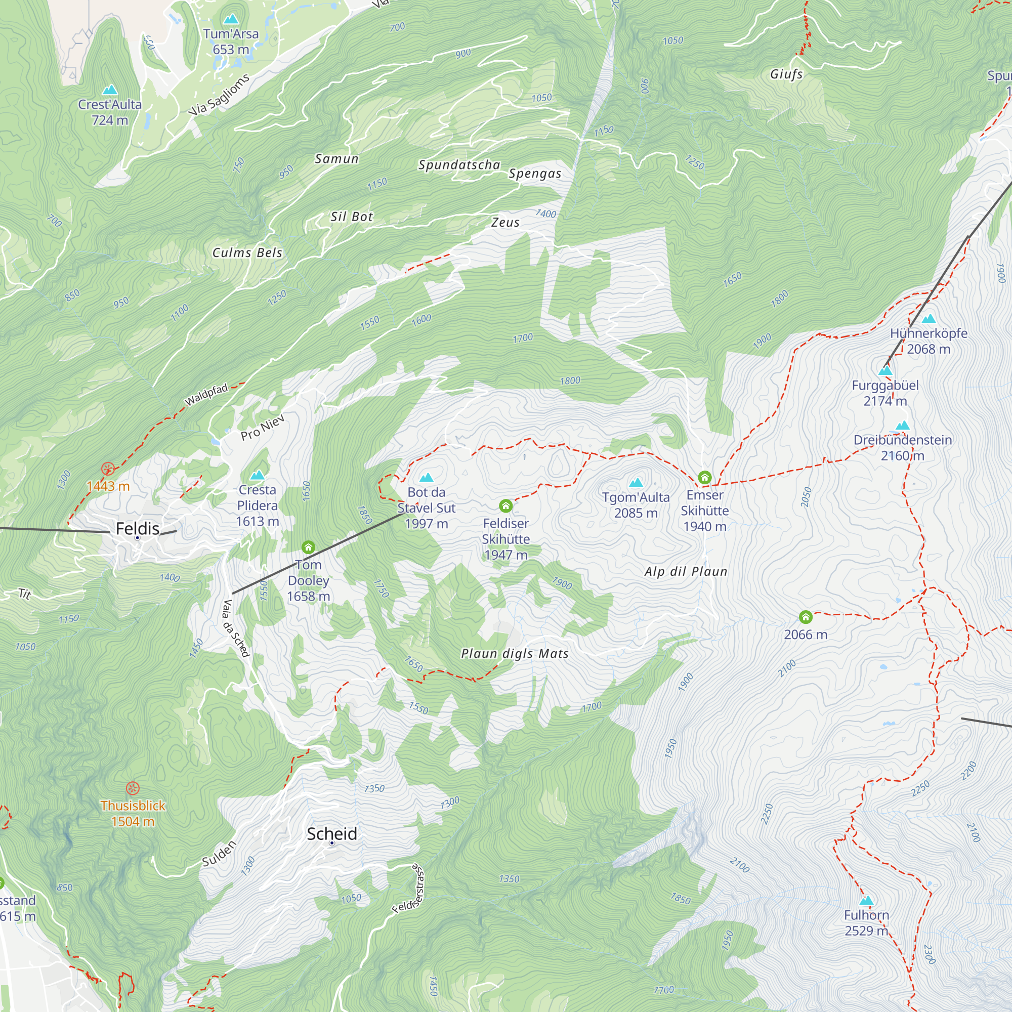 Feldiser Skihütte map