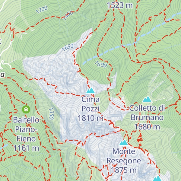Map of Cima Pozzi