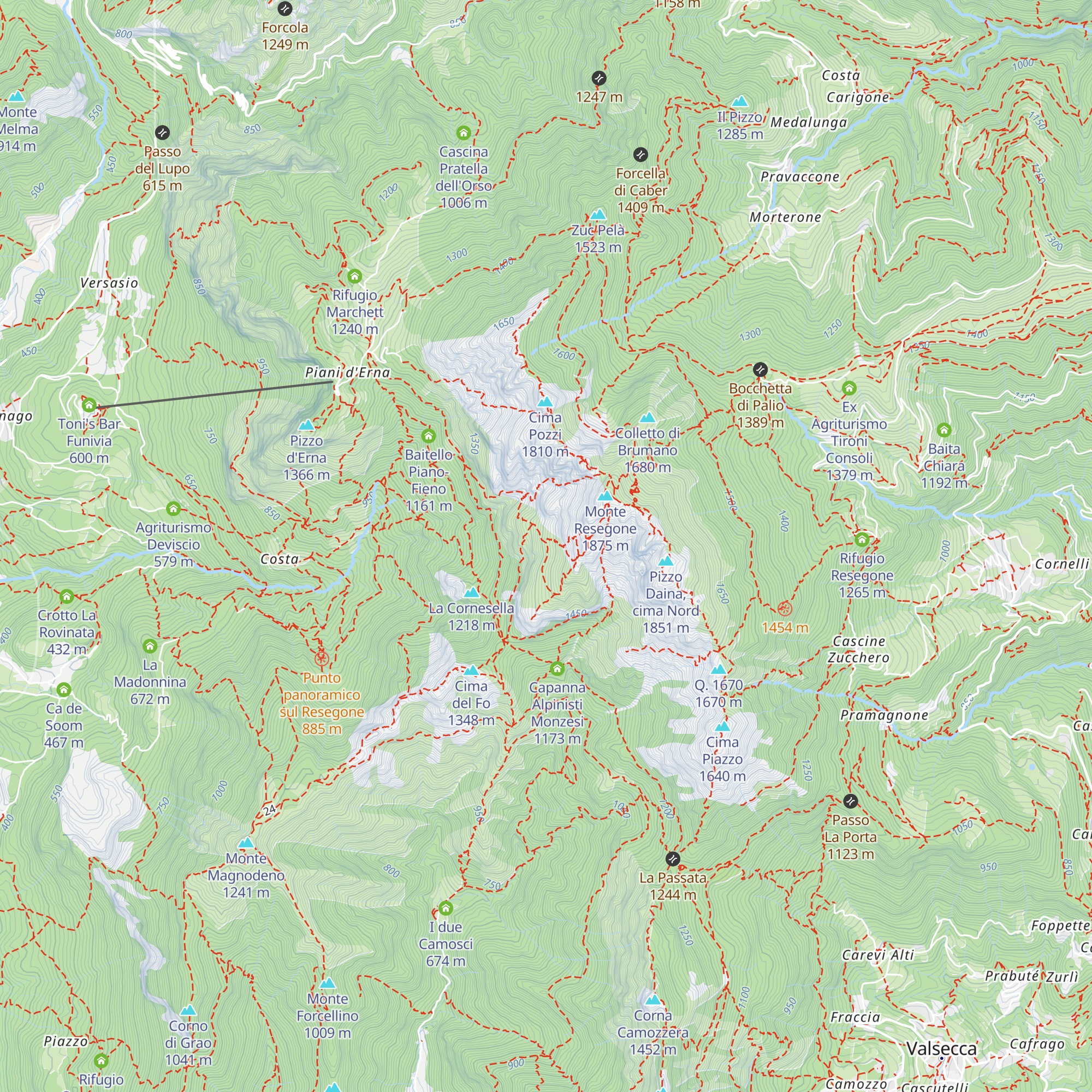 Baita Serrada map