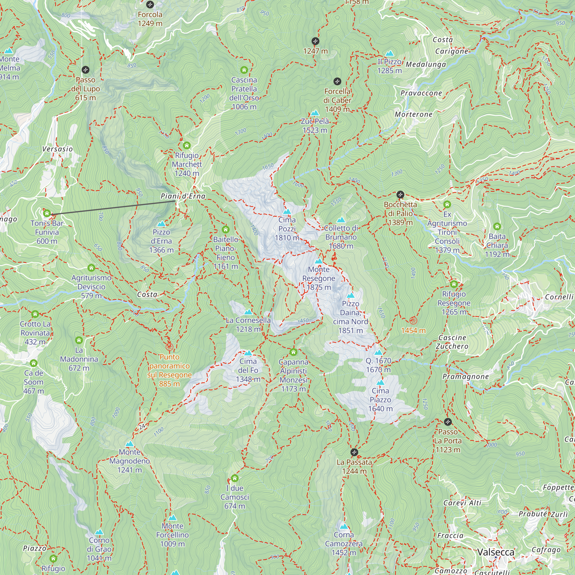 Baita Serrada map