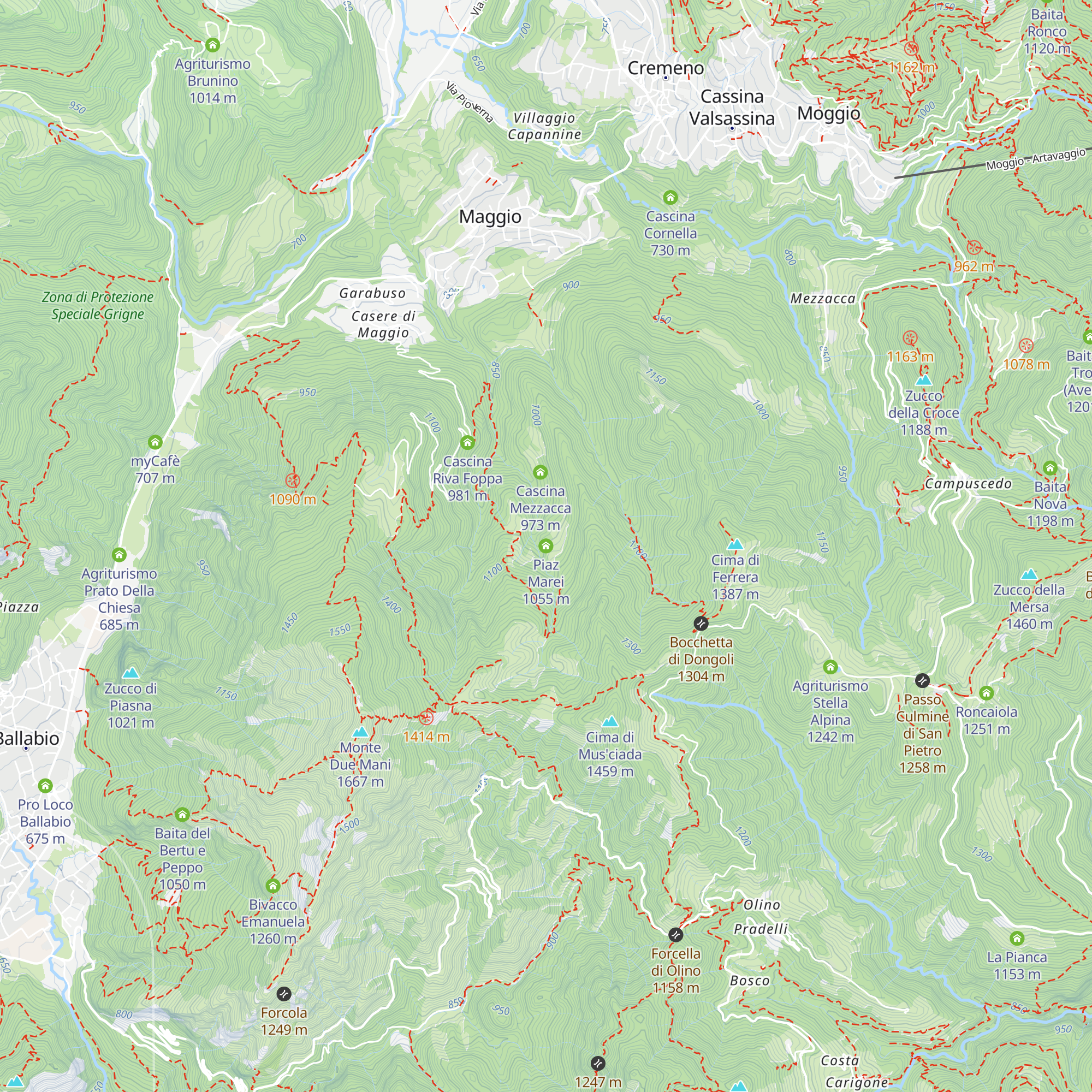 Piaz Marei map