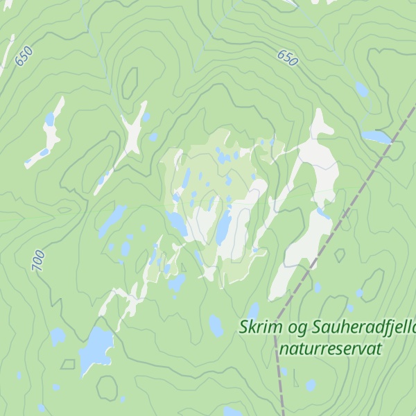 Map of Flåttefjell