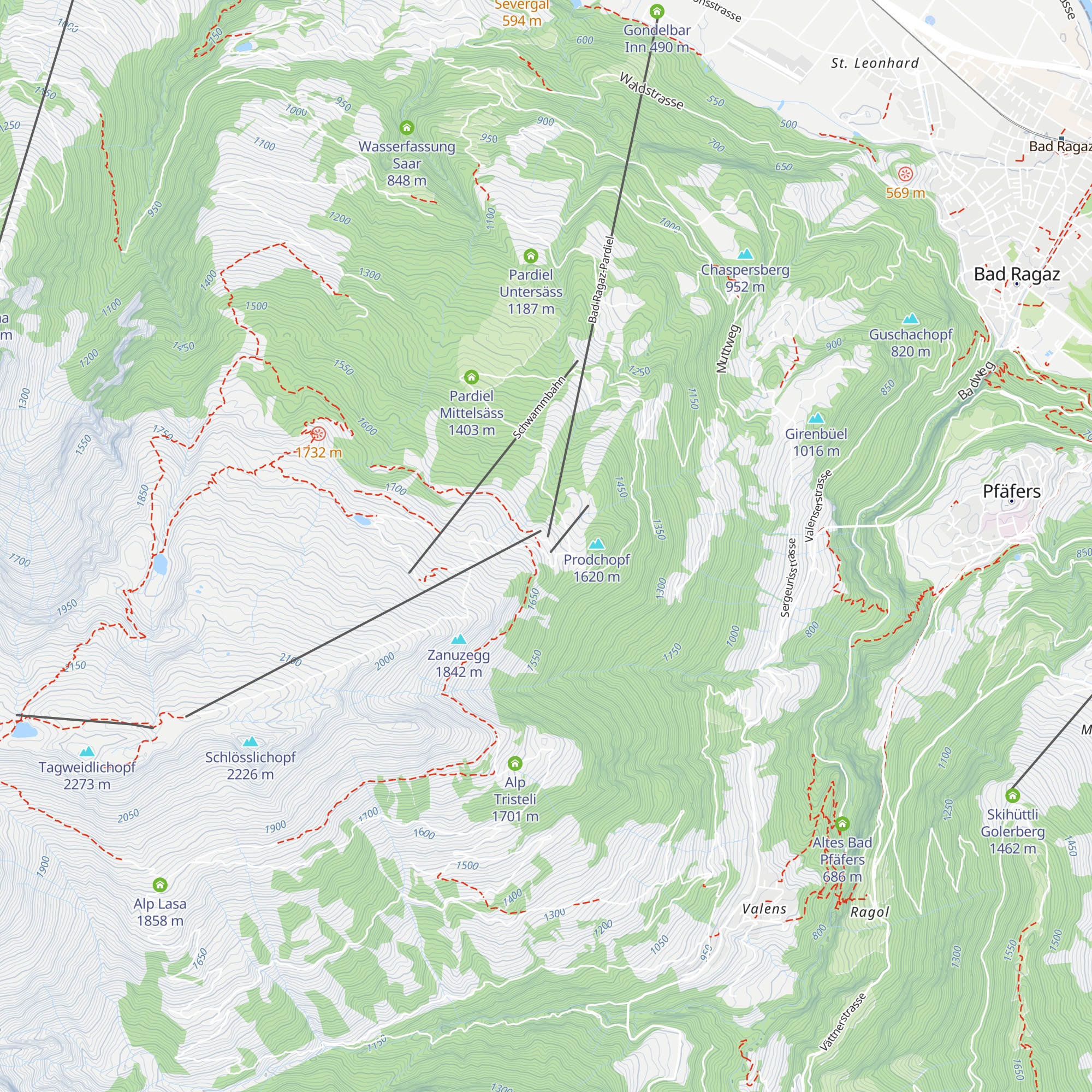 Gasthaus Pizol map