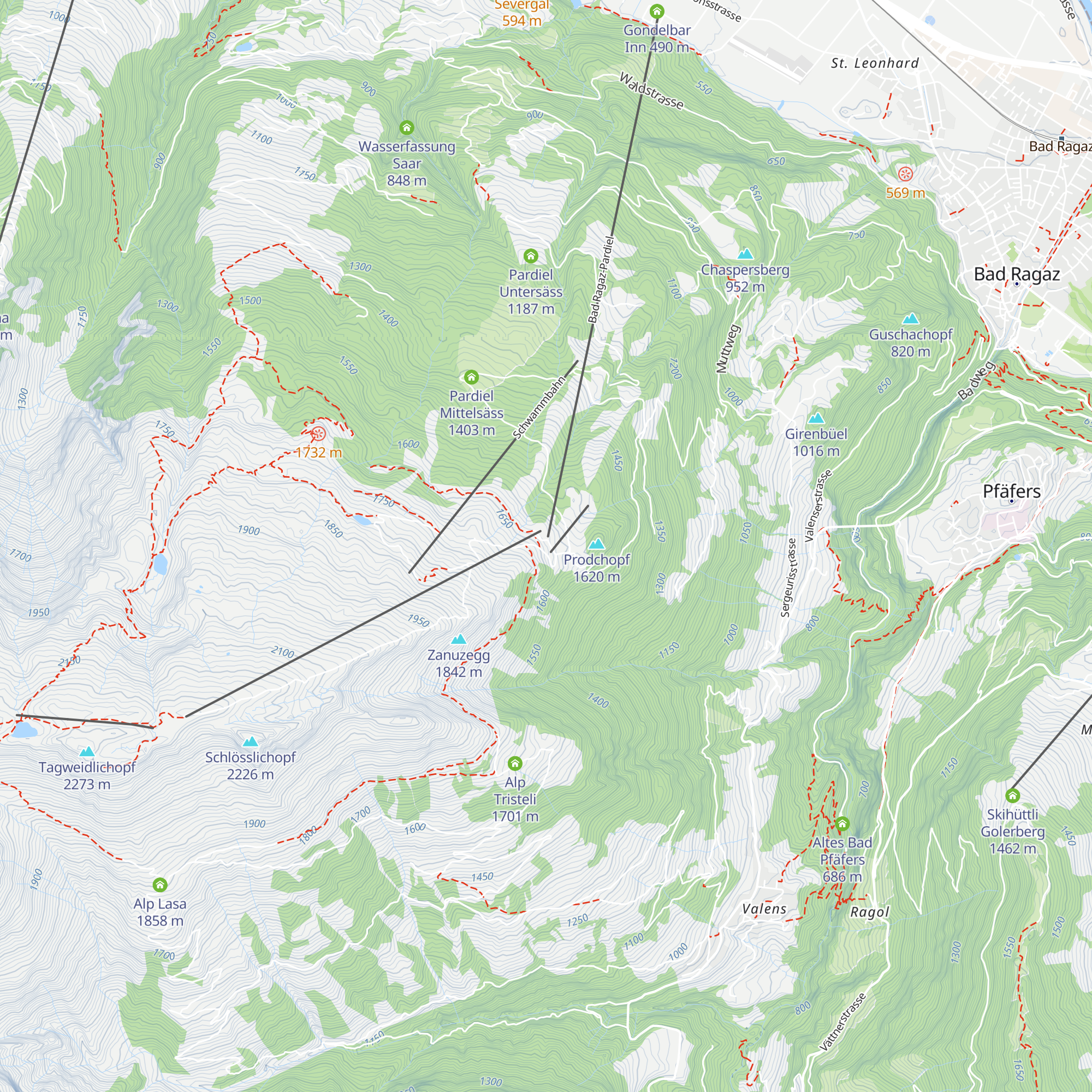 Gasthaus Pizol map