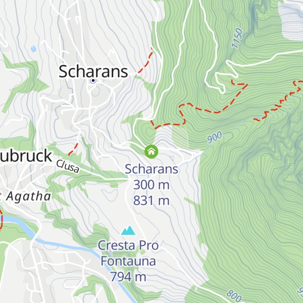 Map of Scharans 300 m