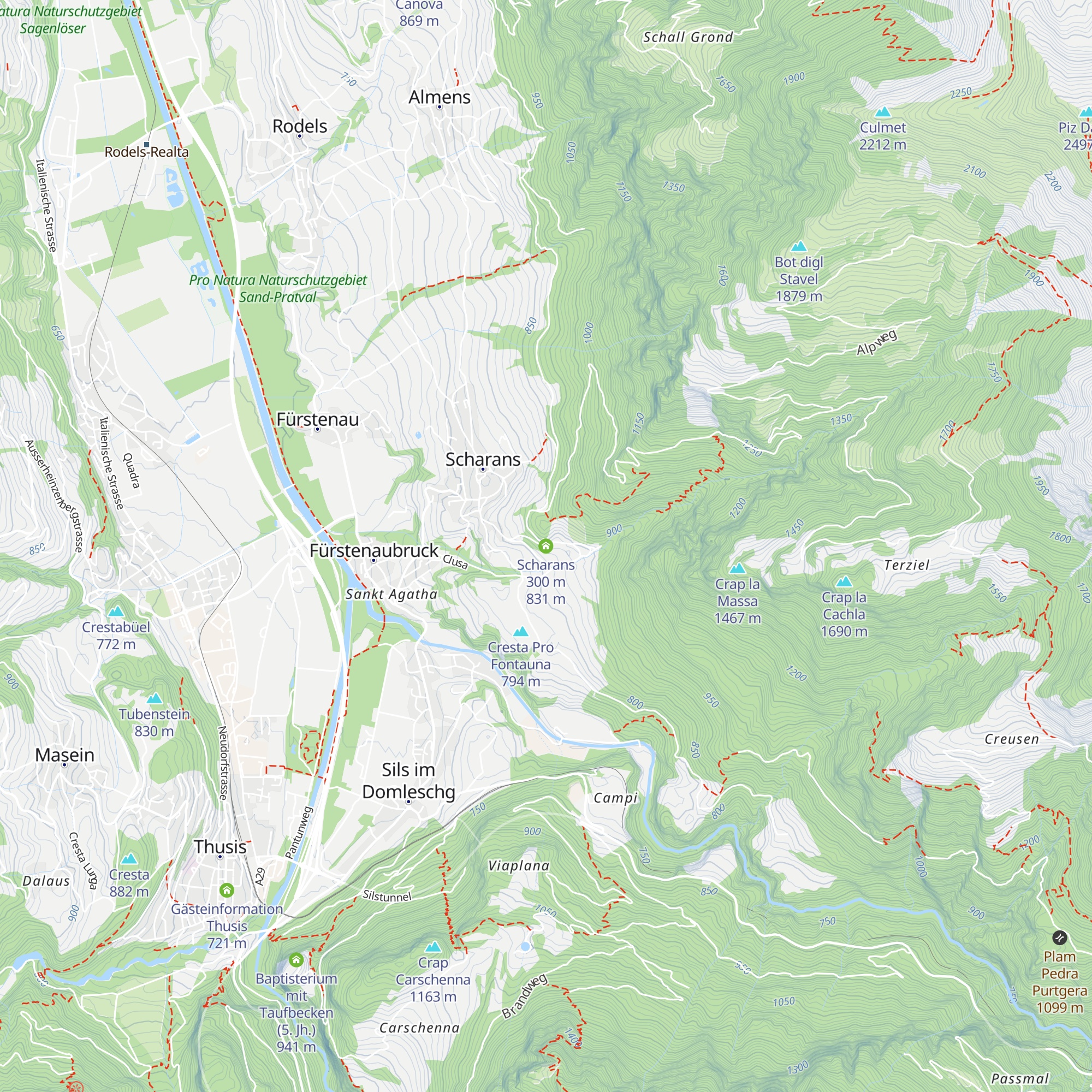 Scharans 300 m map