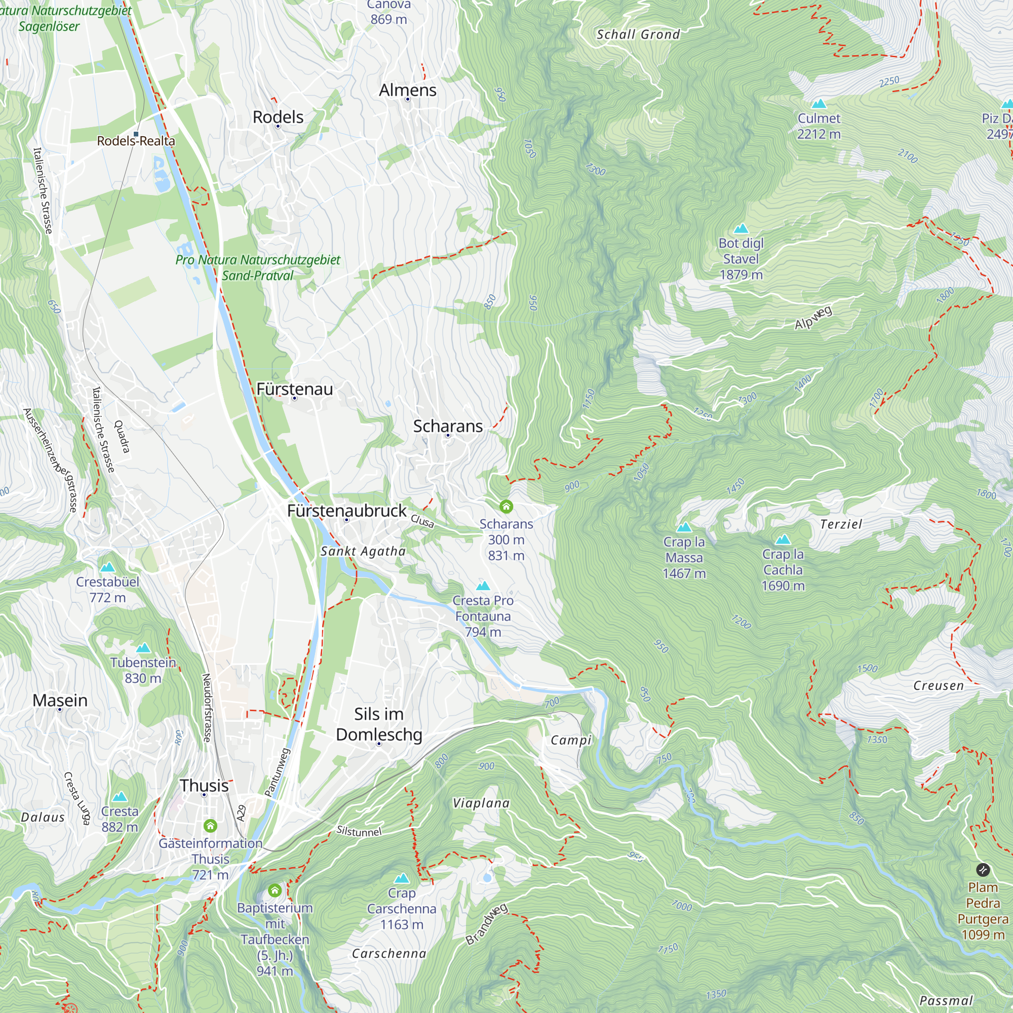 Scharans 300 m map