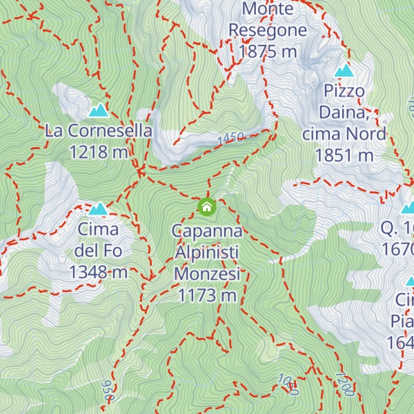 Map of Capanna Alpinisti Monzesi