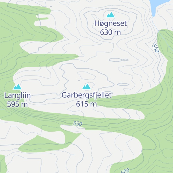 Map of Garbergsfjellet