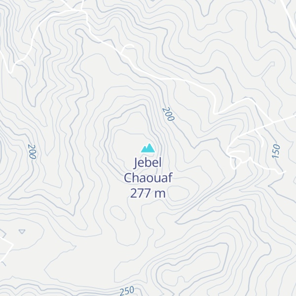 Map of Jebel Chaouaf