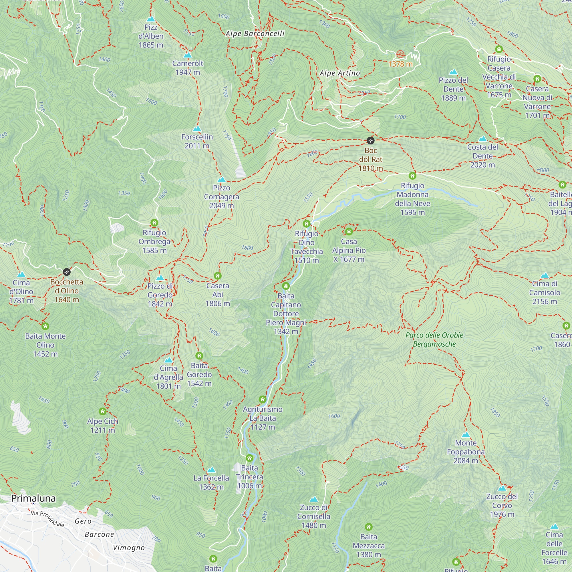 Baita Capitano Dottore Piero Magni map
