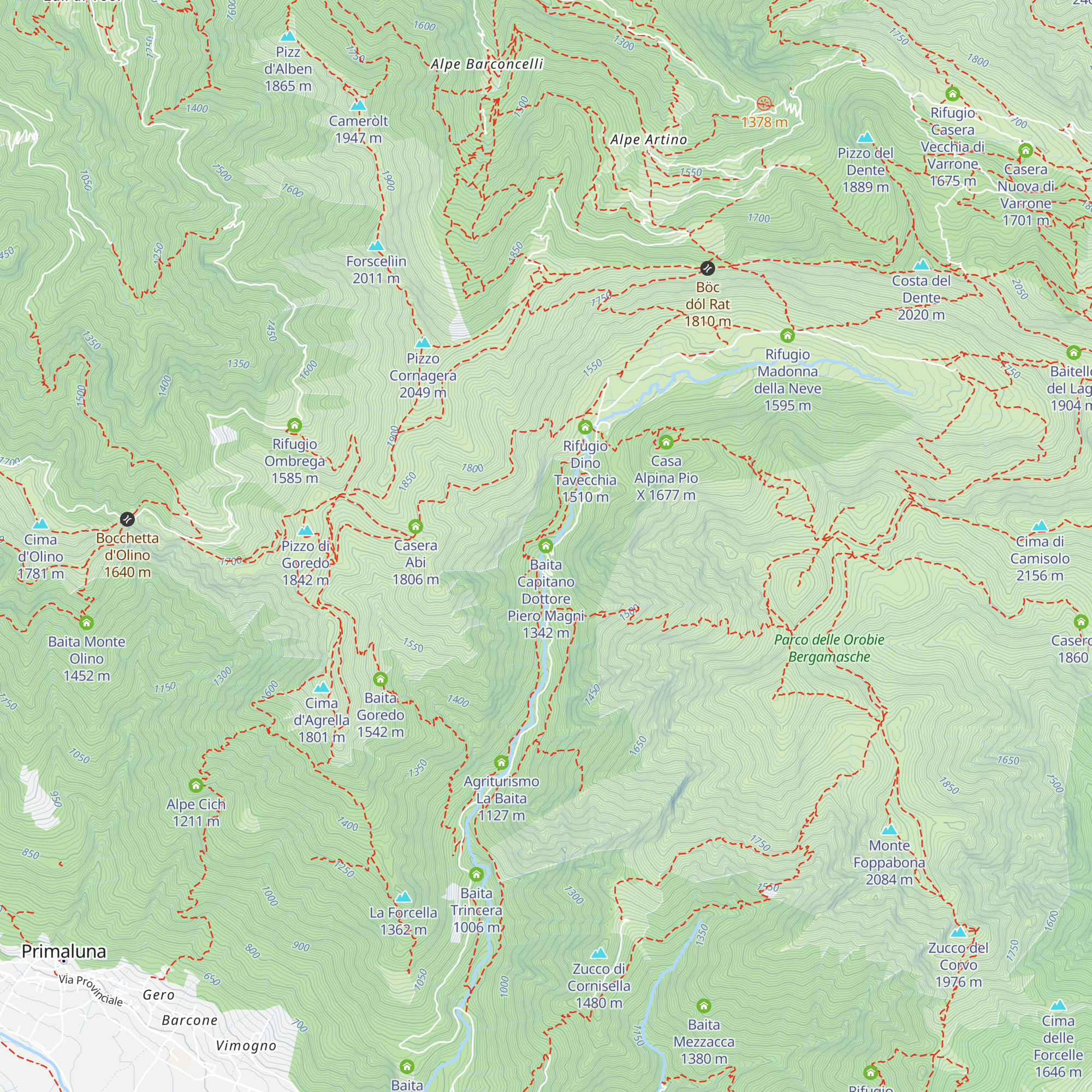 Baita Capitano Dottore Piero Magni map