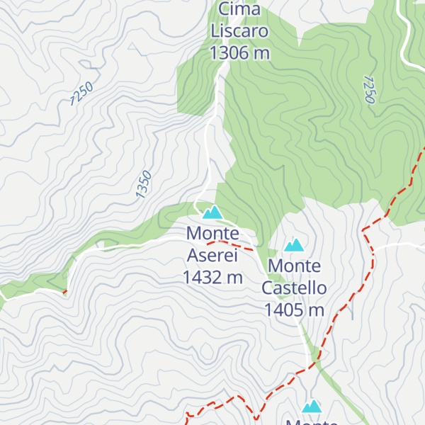 Map of Monte Aserei