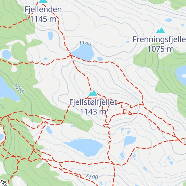 Map of Fjellstølfjellet
