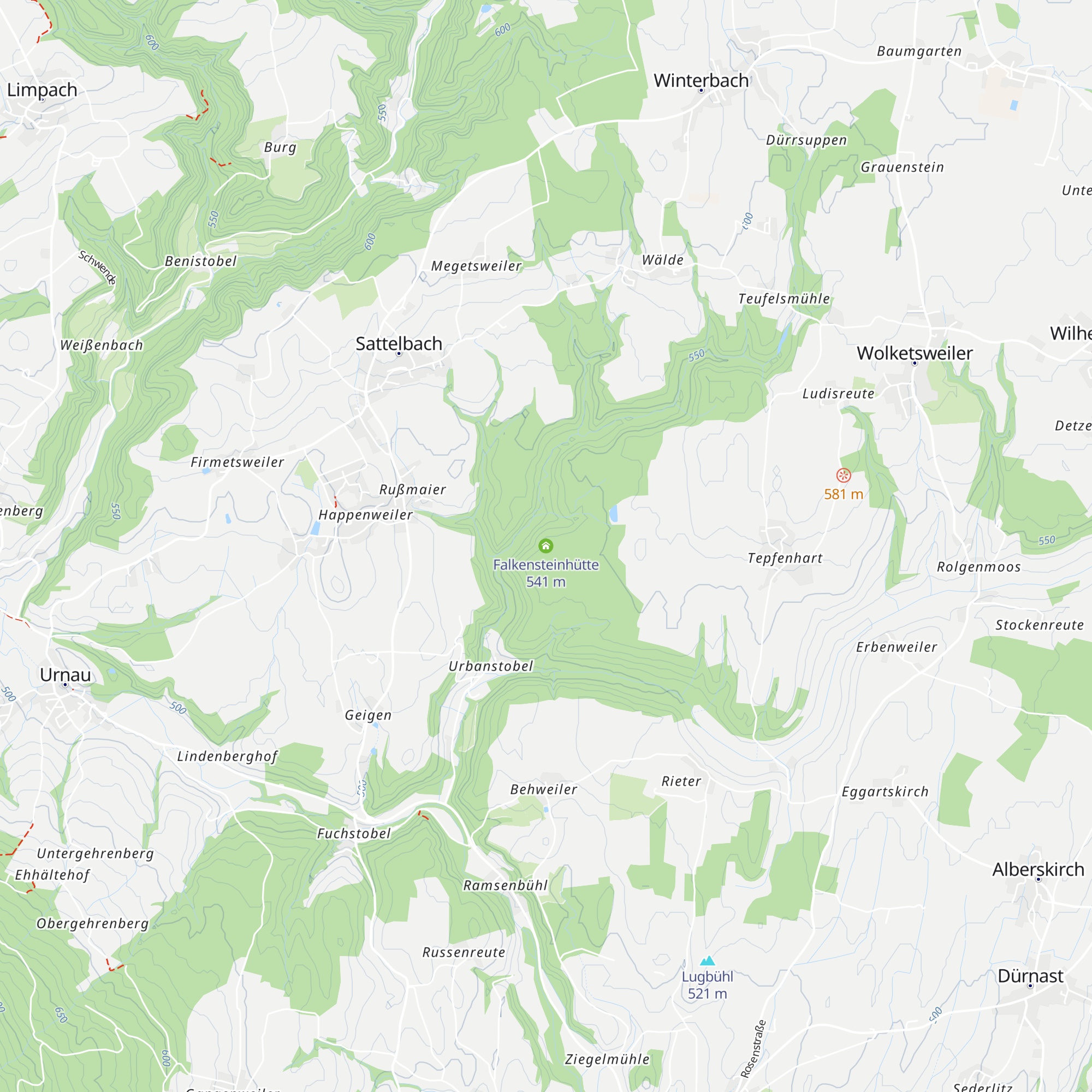Falkensteinhütte map
