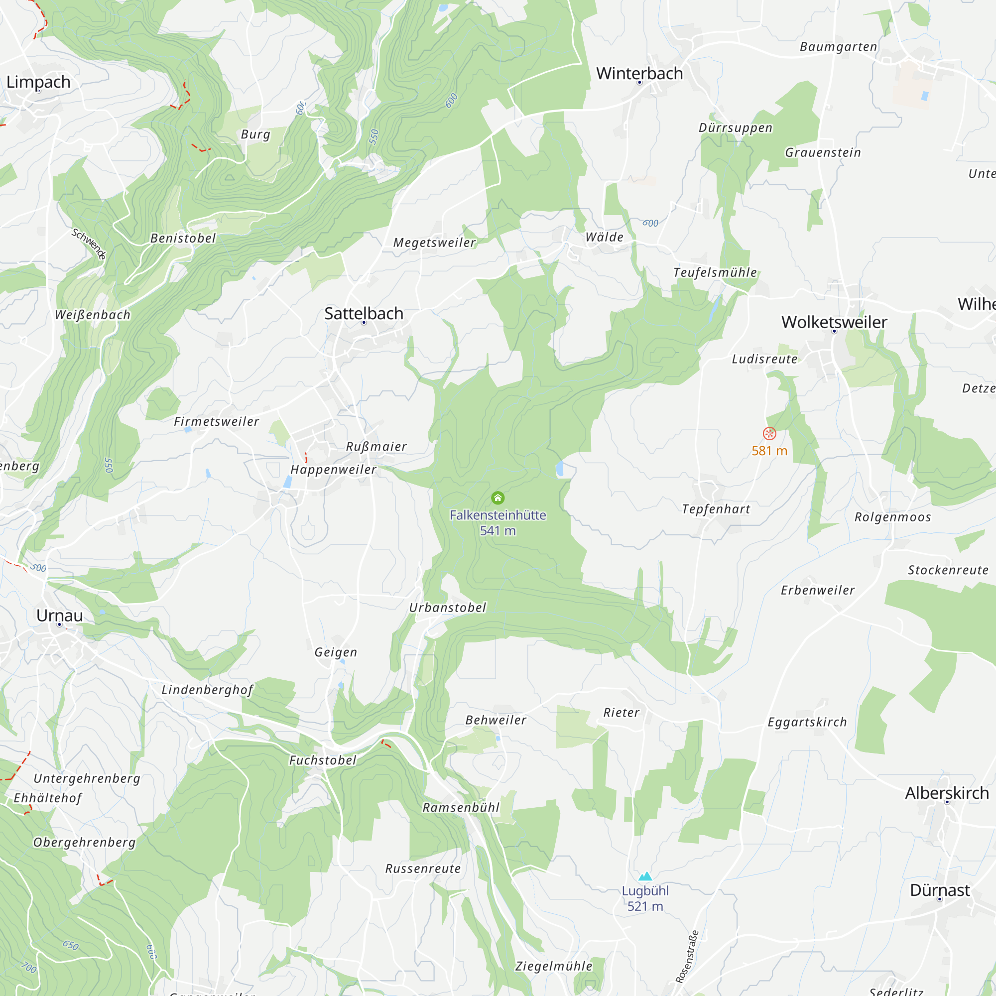 Falkensteinhütte map