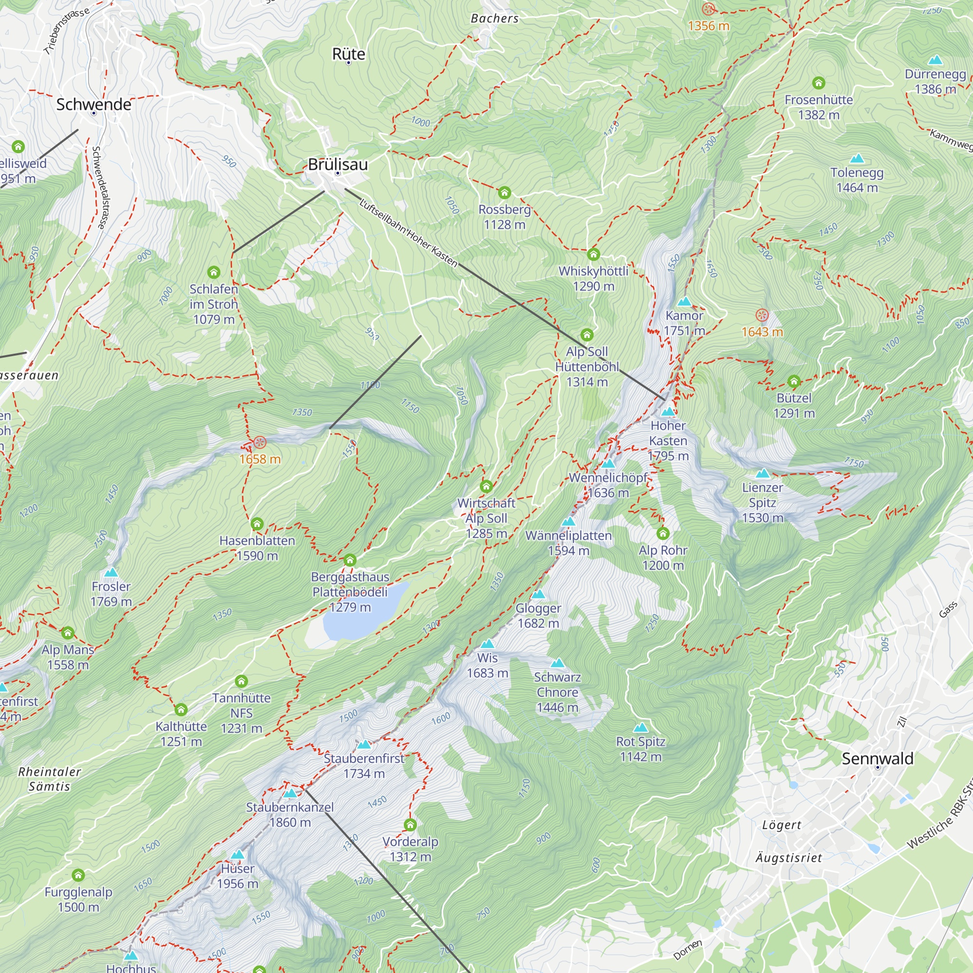 Wirtschaft Alp Soll map