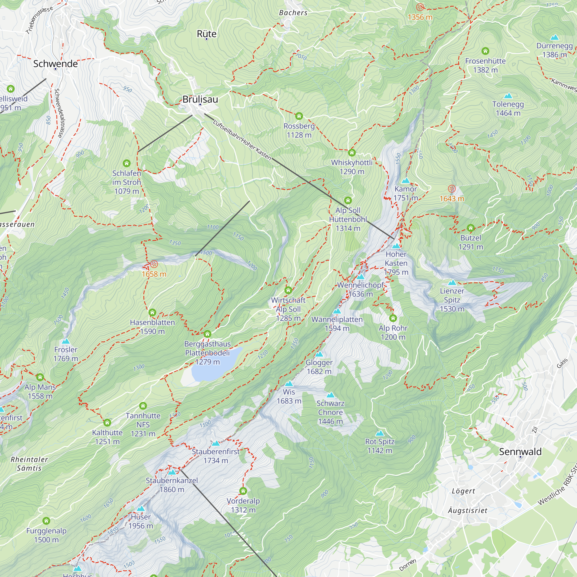 Käserei Alp Soll map